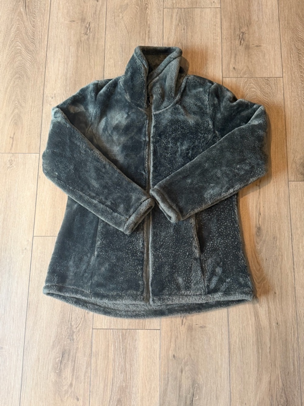Women’s Plush Zip-Up Jacket - Gray